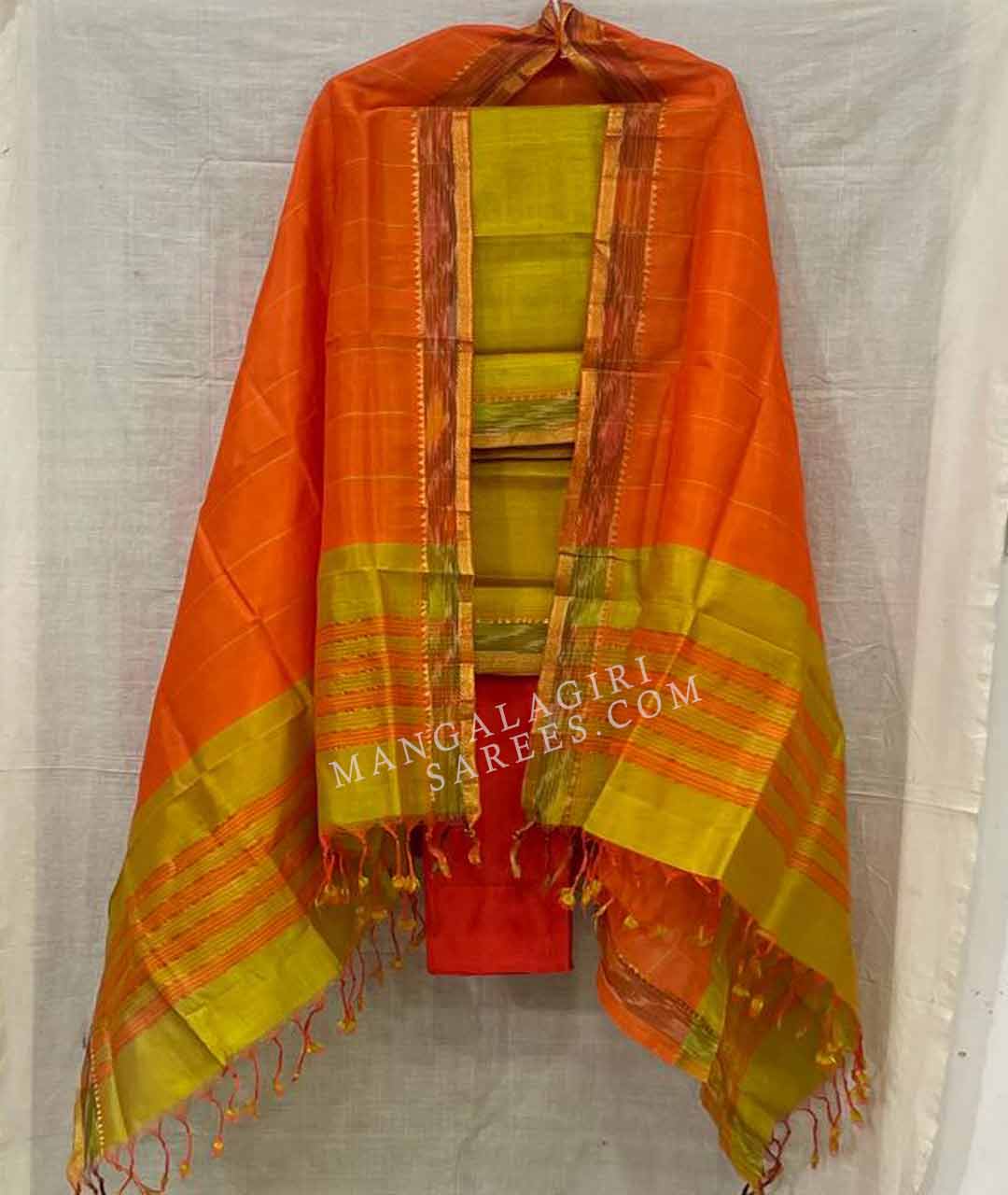 Maheshwari 3 Pcs Dress Materials Suits – Sameer Handloom